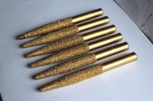 China Synthetic Diamond CNC Router Tool Vacuum Brazed Bond For Stone Marble Drilling on sale