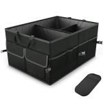 Car Trunk Organizer Collapsible Auto Trunk Storage Box Non Slip Bottom Securing