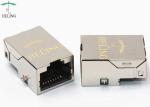 Integrated Transformer RJ45 100Base T , Offset / Overhangs PCB RJ45 Plug