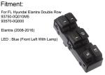 Auto Power window Double row switch for Hyundai celesta Front Left with light