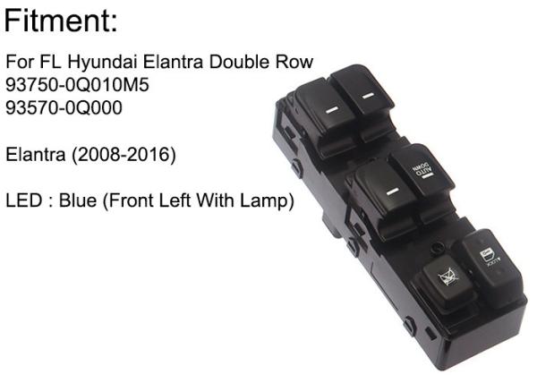 Auto Power window Double row switch for Hyundai celesta Front Left with light