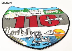 China Embroidery Iron On Patches Large Size And Leather Background For Jackets on sale