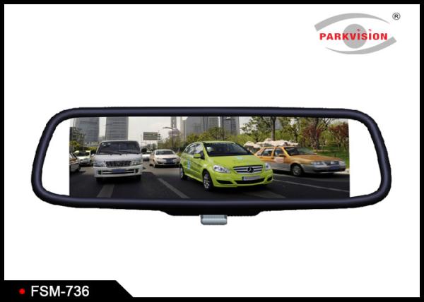 Quality 7.36 Inch Full Screen Reversing Mirror Monitor 190 Degree 720P High Resolution for sale