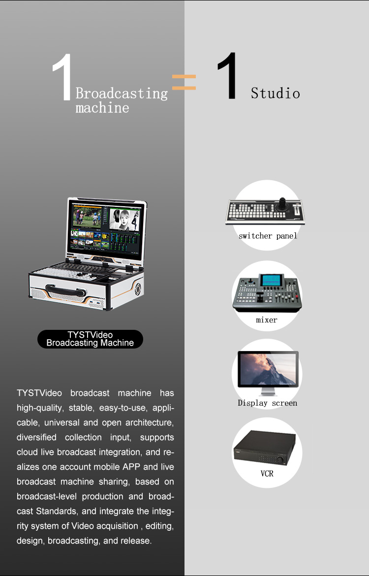 12 Channel Built-in Switcher M100 All-in-one Machine for Live Streaming Video Editing
