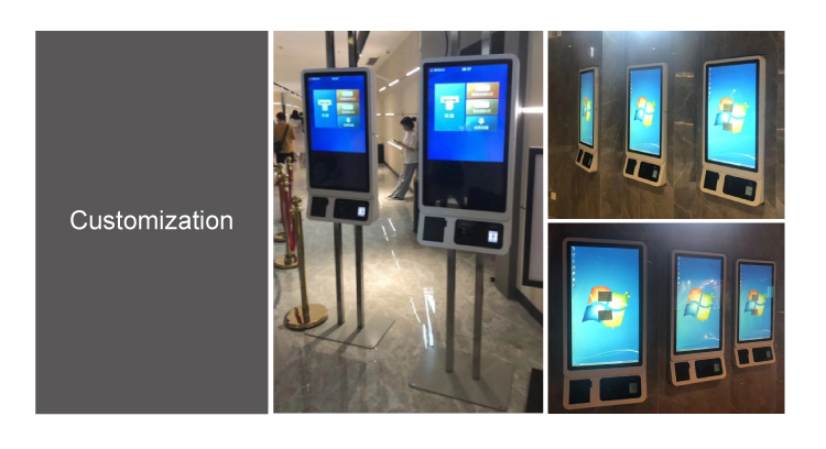 64G SSD Payment Kiosk Machine For Hotel Check In Kiosk Restaurant Self Order Payment