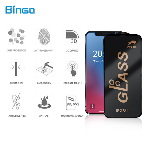 OG 3D Screen Protector Full Glue Tempered Glass Protector For IPhone 14 13 Pro anti broken