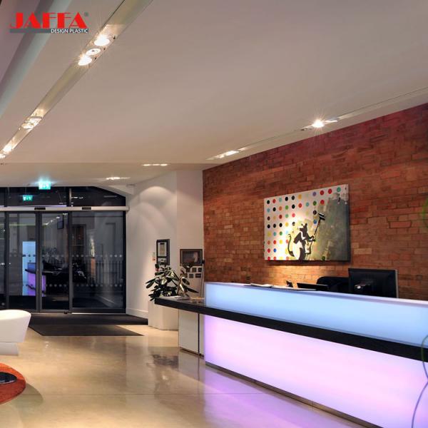 Quality Custom Plexiglass Hotel Reception Resin Glass Front Reception for sale