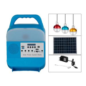 Garden 8000mah 9W*3PCS Solar Light Kits With FM Radio