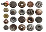 Smooth 19mm Zinc Alloy Metal Snap Buttons For Jackets