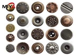 Smooth 19mm Zinc Alloy Metal Snap Buttons For Jackets