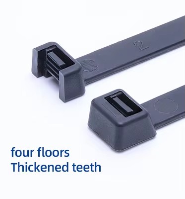 Self-Locking Industrial Cable Ties Black and White Options with Nylon PA66 Material Available Widths 2.5/3.6/4.8"