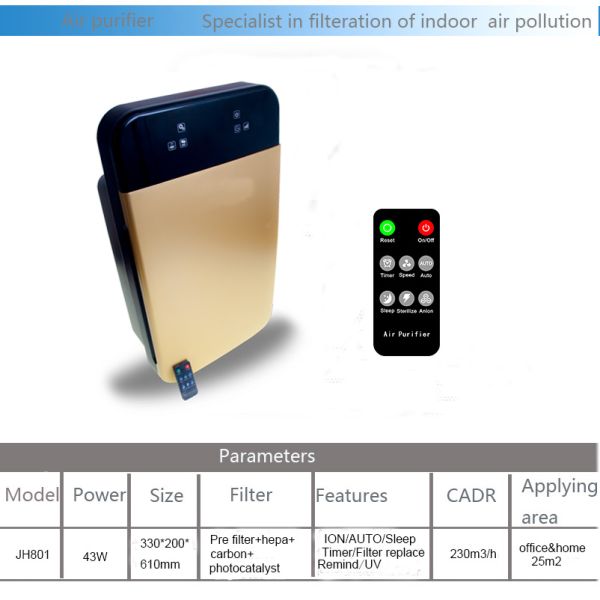 Home 6 Stage 230m3/H 254nm Negative Air Ionizer