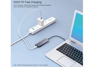 Rj45 Ethernet USB C Hdmi Docking Station 100M/S With SD / TF Card Reader