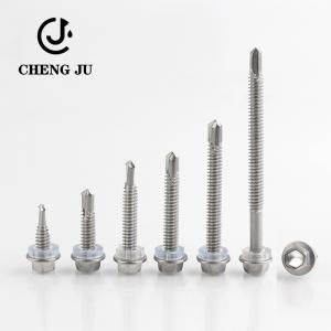 China 304 Screw Accessories Stainless Steel Roofing Hex Washer Head Screw Hex Self Drill Screw on sale