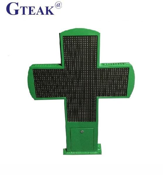 Quality Double sided Customized outdoor led pharmacy cross sign,cross light display for the shop for sale