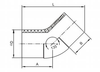 45 Degree Elbow HDPE Fusion Fittings For Irrigation