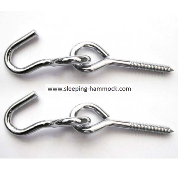 Heavy Duty Hanging Lag Hammock Hooks For Trees With Eye Bolts Zinc Coated Rust Proof