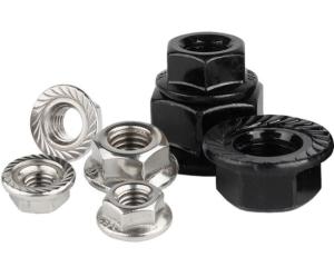 Stainless Steel Flange Nut General Industry M4 M5 M6 M8 M10 M12 Black Yellow Hexagonal