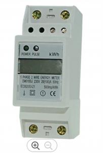 China 2 Pole Din Rail Electric Meter 2 Wire Digital Energy Small High Standard 230V on sale
