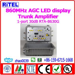 Buy cheap CATV/MATV 860MHz 1-Port output 30dB AGC Trunk Amplifier/Line Amplifier RTA-8630G Outdoor SPS LED display product