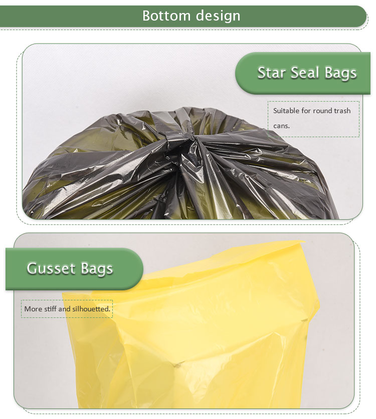 Drawstring HDPE Heavy Duty Clear Garbage Bags Unscented LDPE Blue Garbage Bag
