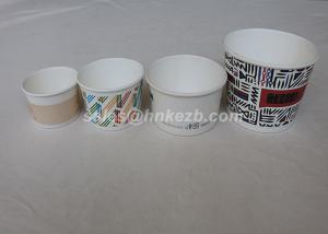 Personalized Ice Cream Paper Cups / Paper Frozen Yogurt Cups Double PE