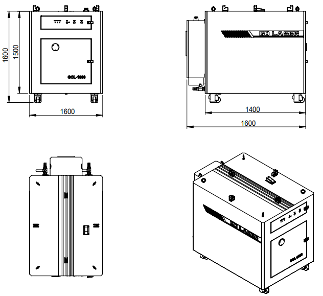 Commercial and Industrial Green Fiber Laser Source for Restaurant Equipment Parts