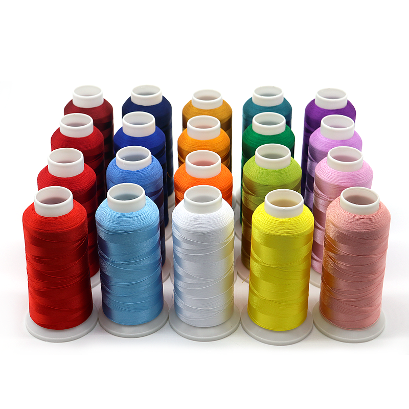 Mercerized Polyester 120D/2 100% Polyester Machine Embroidery Thread for USA Embroidery