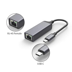 USB Type C to RJ45 Ethernet Adapter with 100Mbps and 100MM Ethernet Cable
