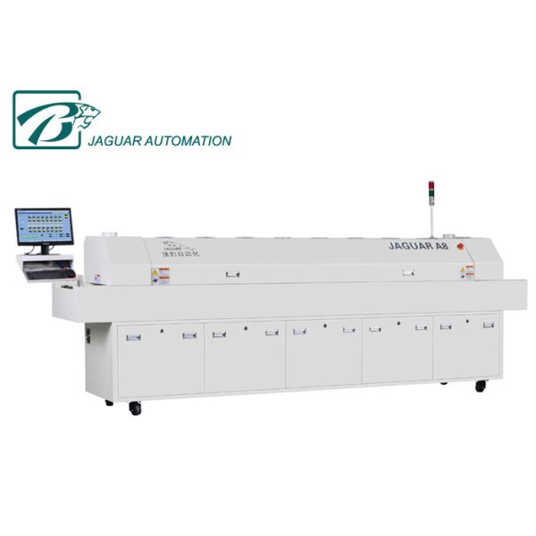 SMT Infrared Reflow Soldering Machine For LED Light Hot / Cool Air White Color