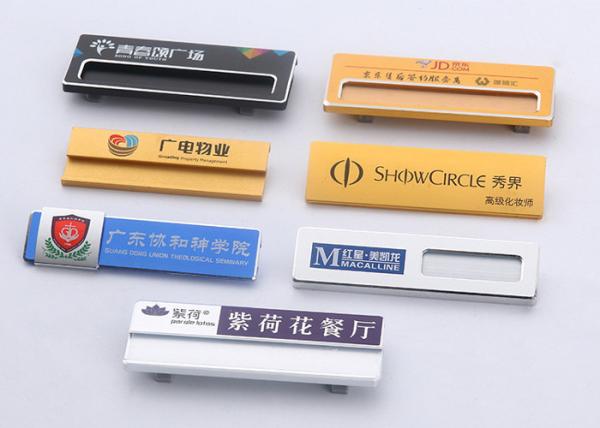 Quality Metal Custom Name Tag Badges , Unique Name Badges Template Aluminum Muilti Color for sale
