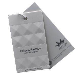 OEM DIY Embossed Debossing Personalized Hang Tag With String