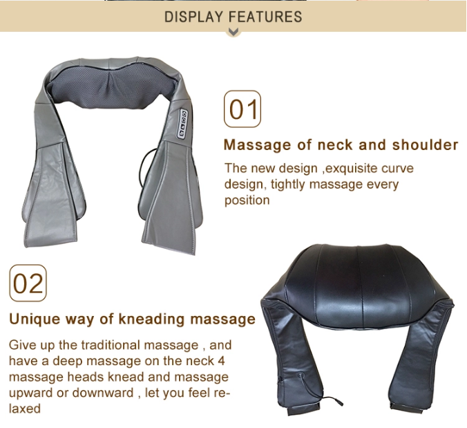 Vibration Kneading Rolling Shoulder Neck Massage Shawl For Home Car Office Beauty Salon