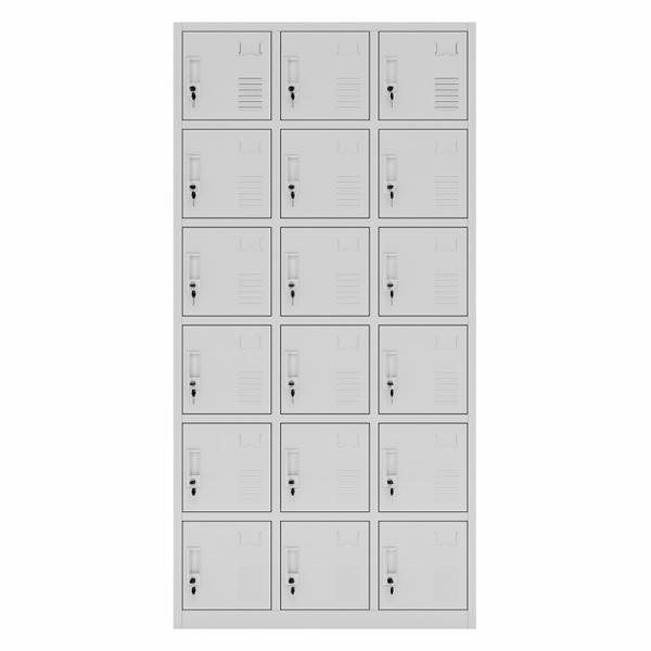Quality Light Grey 18 Doors Aluminum Alloy Handle Multi Door Storage Locker for sale