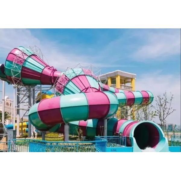 Super Boomerang Water Slide Playground For Amusement Park 1 Year Wanrranty