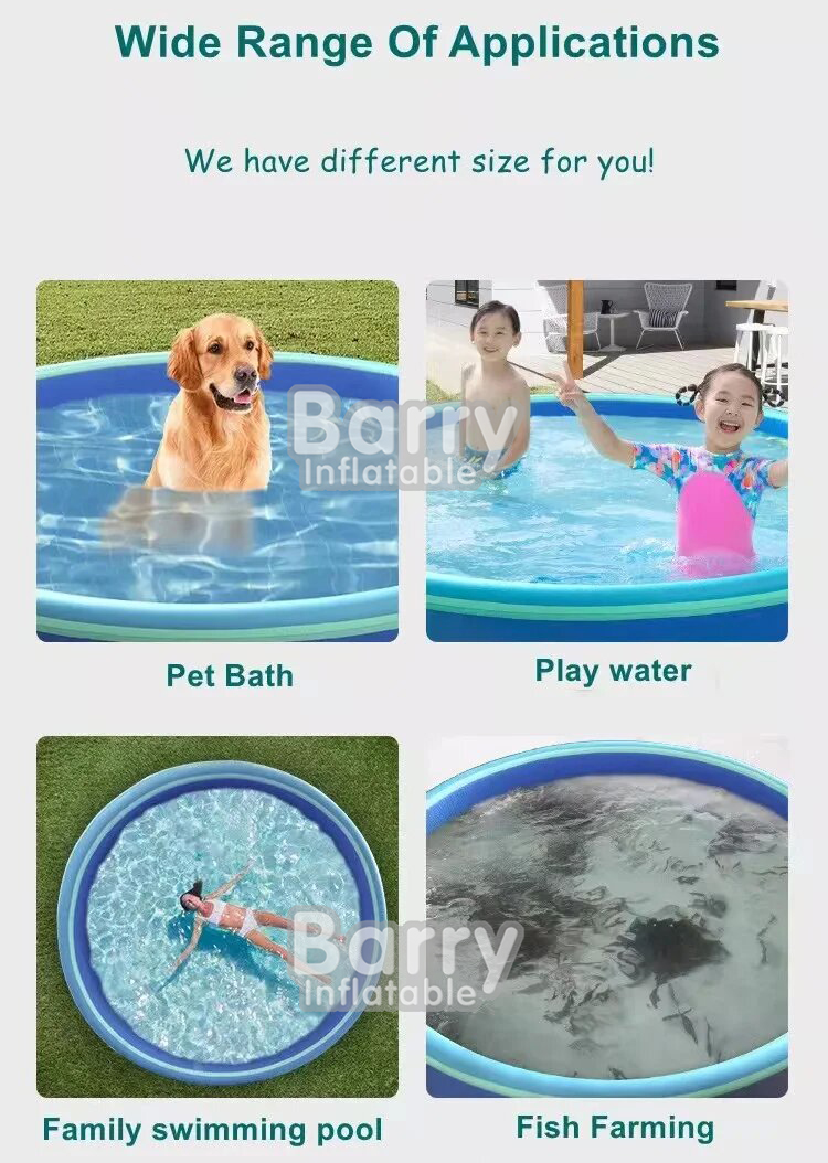 Easy To Clean Foldable Drop Stitch Inflatable Pool And Logo Printed Portable Drop Stich Pool
