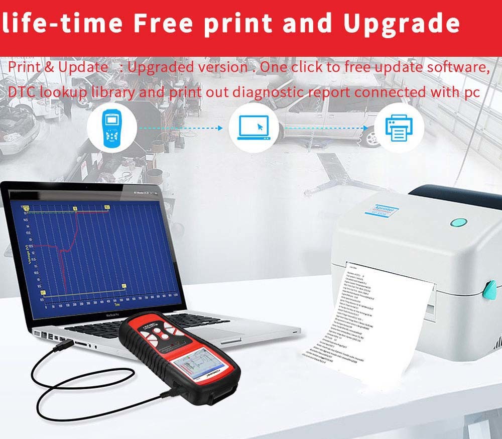 Automotive Vehicle Computer Scanner 8 Languages Car Computer Code Reader