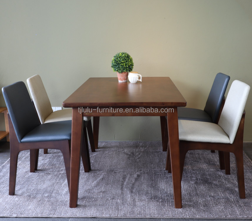 Customized Exquisite Workmanship Solid Wood Leg Dining Room Set Furniture with Dinning Table and Chairs Design