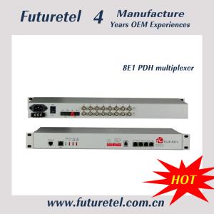 8e1 multi-sevice single mode pdh fiber optic communication  multiplexer