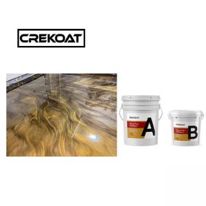 China Copper High Gloss Metallic Epoxy Concrete Paint Topcoats 3mm 100% High Solids on sale