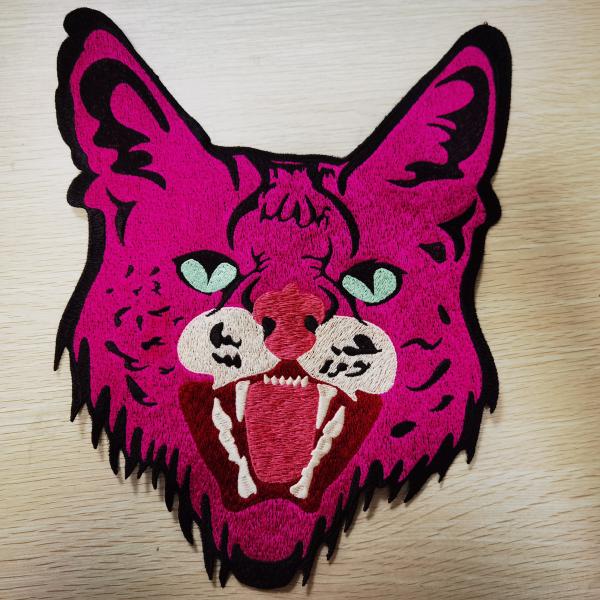 Quality Support Custom Designer Clothing Embroidery Patches Leopard pattern for sale