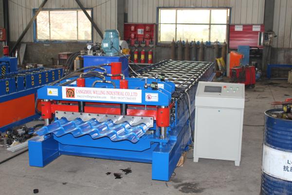 Quality USA Met / Glazed Roof Tile Roll Forming Machine  High Speed 3 - 5 M / Min for sale