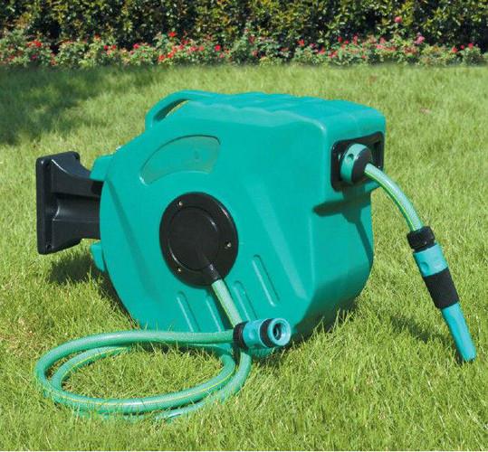 Quality High pressure retractable hose reel 10m , garden hose reels retractable for sale