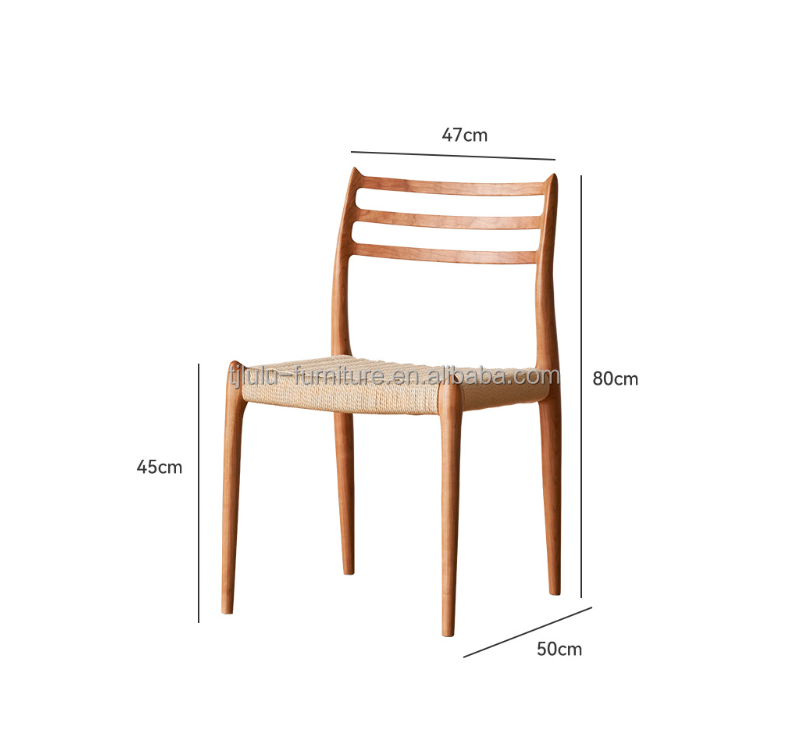 Modern Design Solid Wood Dining Chair with Woven Paper Cord and Nitrolacquer Finish within Your Budget