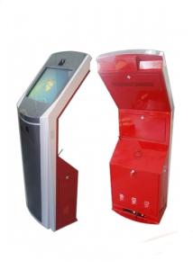 China Custom Cardboard Book Display Stand With Brilliant High Resolution Touchscreen kiosk on sale