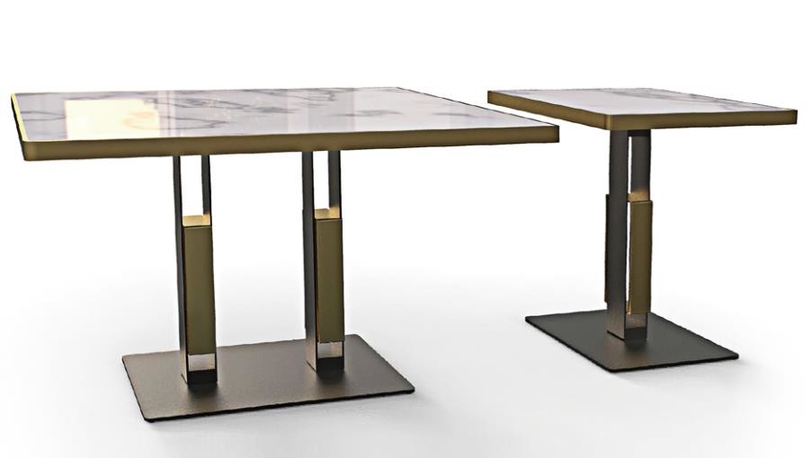 Professional factory Cast Iron Table Base Square Column With 28 Inch Height