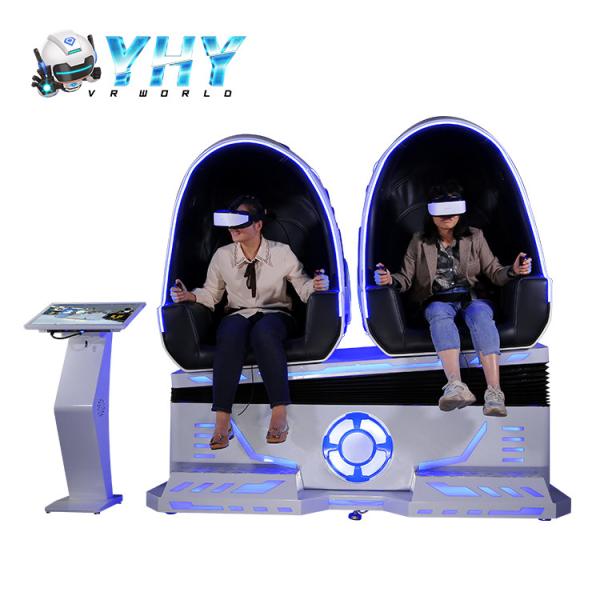 Quality Amusement 9D Virtual Reality Egg Chair 3 DOF Two Player Simulator With Back Poke for sale