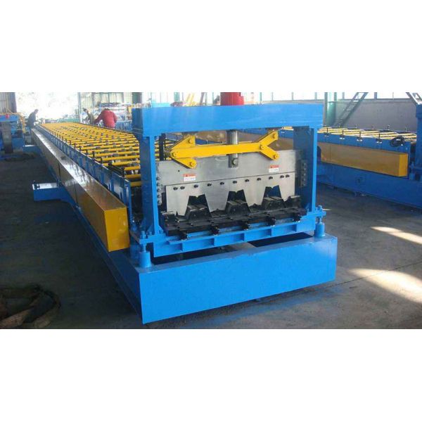 PLC Control Floor Deck Roll Forming Machine , 15000KGS Automatic Roll Forming Machine