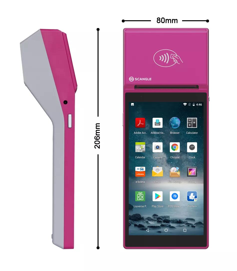 Barway Android Pos Barcode Scanner Mobile Handheld Device 3G/4G Terminal With Touch Screen