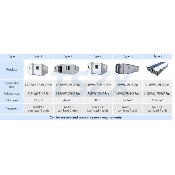 20Ft 40Ft Prefabricated Expandable Container Fast Build
